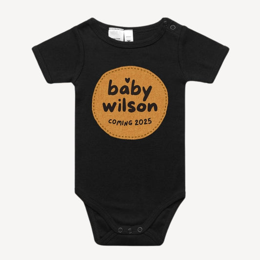 Personalised Badge Baby Onesies